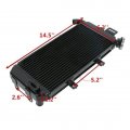 Tcmt Black Aluminum Radiator Cooler Cooling Fit For Kawasaki Er6n Er-6f Ninja 650r 2006 2007 2008