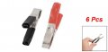 Uxcell 30a 70mm Battery Test Clips Alligator Clamps Red Black 6pcs Steel