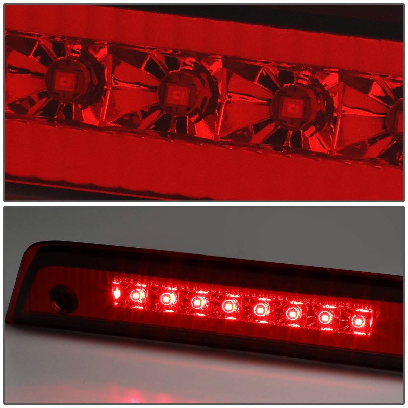 Red Lens Led High Mount 3rd Third Brake Light For 2010 To 2016 Dodge Journey Model 3bl-djou09-led-rd Waterproof Rear Tail
