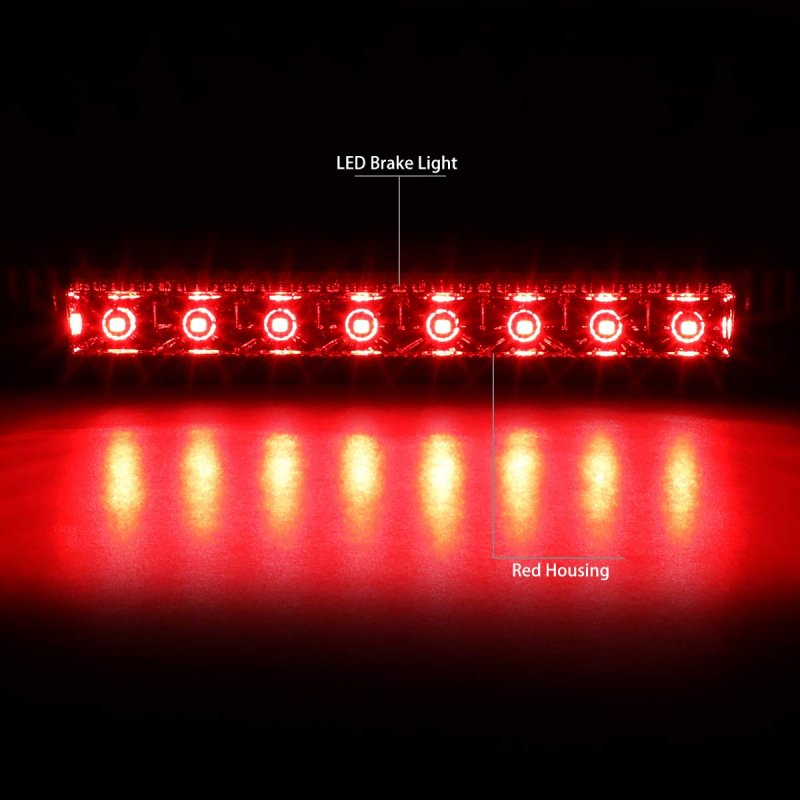 Red Lens Led High Mount 3rd Third Brake Light For 2010 To 2016 Dodge Journey Model 3bl-djou09-led-rd Waterproof Rear Tail