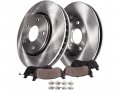 Front Ceramic Brake Pad And Rotor Kit Compatible With 2003-2008 Toyota Corolla 