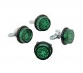 Chris Products Ch4g Green Motorcycle Mini License Plate Reflector 4 Pack 
