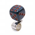 Uxcell Black Dice Shape Design Steering Wheel Knob Power Handle For Auto Car