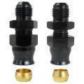 2pcs 6an Male To 3 8 5 16 Hardline Compression Fitting Adapter Aluminum Black 