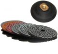 4 Stadea Granite Polishing Pads With Rubber Backer Set For Wet Sanding Granite Tile Countertop 