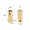 Uxcell Hex Coupler 8mm Bore Motor Brass Shaft Coupling Connector For Car Wheels Tires 4pcs