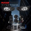 Ecotric Fog Lights Assembly Compatible With 2009-2011 Honda Civic 4dr Sedan Clear Lens Jdm Style Lamps Pair W Bulbs Wiring