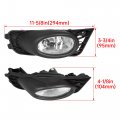Ecotric Fog Lights Assembly Compatible With 2009-2011 Honda Civic 4dr Sedan Clear Lens Jdm Style Lamps Pair W Bulbs Wiring