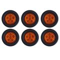 2 5 In Round 6 Led Amber Side Marker Clearance Lights For Trucks And Trailers Includes Grommet Pigtail Plug Kit Pack Astp2506ra 