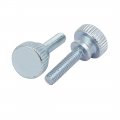 Uxcell M4x16mm Carbon Steel Flat Knurled Head Fully Threaded Thumb Screw Bolt 24mmtotal Length 12pcs