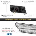 Vipmotoz Amber Full Led Side Marker Light Front Bumper Fender Parking Lamp Replacement For 2005-2014 Chrysler 300 Lx Chrome