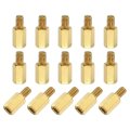 15pcs Male To Female Thread Spacer Screws M4 X 10mm 6mm Brass Hex Standoff Pcb Motherboard For Drone Quadcopter Computer And 