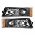 Epic Lighting Lens And Housing Park Signal Lights Assembly Replacement For Chevrolet 03-06 Silverado 07 Classic Avalanche W O 