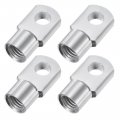 Gas Spring Strut M6 Joint Fitting Female Threaded Connectors Steel Silver Tone 4pcs 
