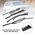 Topteng 4pcs Front Rear Door Glass Rubber Seal Moulding For Toyota Land Cruiser Fj80 Lx450 6814160010 6815160010 6814260011