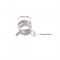 Uxcell Spring Band Type Clamp 11mm Inner Dia Fit 11 5-12 2mm Od Hose Fuel Line Silicone Tube Clips Silver Manganese Steel 20pcs