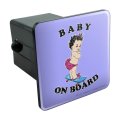Graphics More Baby On Skate Board Funny Humor Tow Trailer Hitch Cover Plug Insert