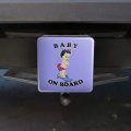 Graphics More Baby On Skate Board Funny Humor Tow Trailer Hitch Cover Plug Insert