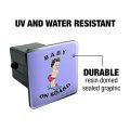 Graphics More Baby On Skate Board Funny Humor Tow Trailer Hitch Cover Plug Insert