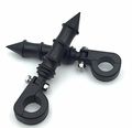 Xkh Group Motorcycle Black Bamboo Style Foot Peg Footrest With Mounting Kit P-clamp Fits Front Engine Guards 1 4 Diameter