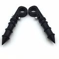 Xkh Group Motorcycle Black Bamboo Style Foot Peg Footrest With Mounting Kit P-clamp Fits Front Engine Guards 1 4 Diameter