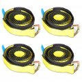 4x Lasso Strap Car Hauler Tow Dolly Tire Wheel Tie Down Straps 2 X 12 Yellow 
