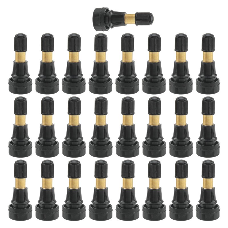 25pcs Tr-600hp Snap In Tire Valve Stems High Pressure 1 25 Universal Kit For Cars Trucks Atvs And Motorcycles 0 453 Hole