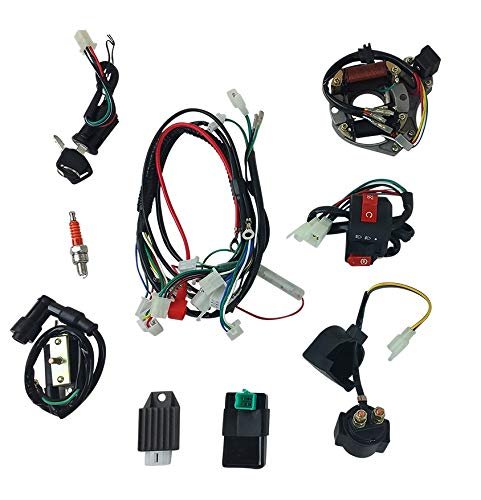Complete Wire Harness Set For 50cc 70cc 90cc 110cc 125cc Chinese Electric Start Atvs Quads Cdi Stator Wiring Kit With Ignition