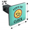 Punch The Clock Funny Humor Tow Trailer Hitch Cover Plug Insert