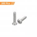 Uxcell 2-56x3 8 Pan Head Machine Screws 304 Stainless Steel 18-8 Screw Phillips Drive Fully Threaded Bright Finish Pack Of 200
