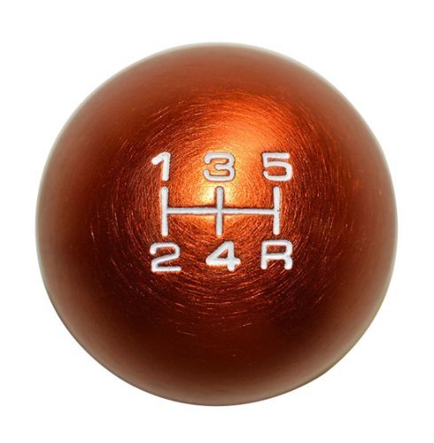 Vms Racing 10x1 25mm Thread 5 Speed Round Ball Shift Knob In Orange Billet Aluminum For Infiniti Jdm