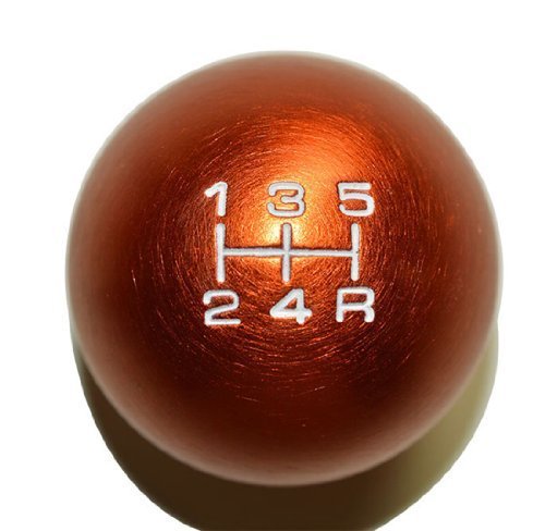 Vms Racing 10x1 25mm Thread 5 Speed Round Ball Shift Knob In Orange Billet Aluminum For Infiniti Jdm