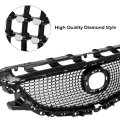 Front Bumper Upper Grille For Mazda 6 Atenza 2014-2016 Mesh Hood Grill Abs Black