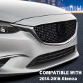 Front Bumper Upper Grille For Mazda 6 Atenza 2014-2016 Mesh Hood Grill Abs Black