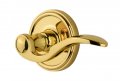 Grandeur 822136 Single Dummy Polished Brass Georgetown Rosette With Right Handed Bellagio Lever 