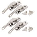Uxcell Sliding Door Window Sash Stainless Steel Crescent Type Right Hand Locks 4pcs