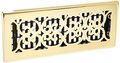 Decor Grates Sph412 4-inch By 12-inch Scroll Floor Register Polished Brass Finish 