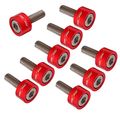 Universal 9 Piece M8 X 1 25 Exhaust Header Dress Up Kit Red For Honda Acura Engines 