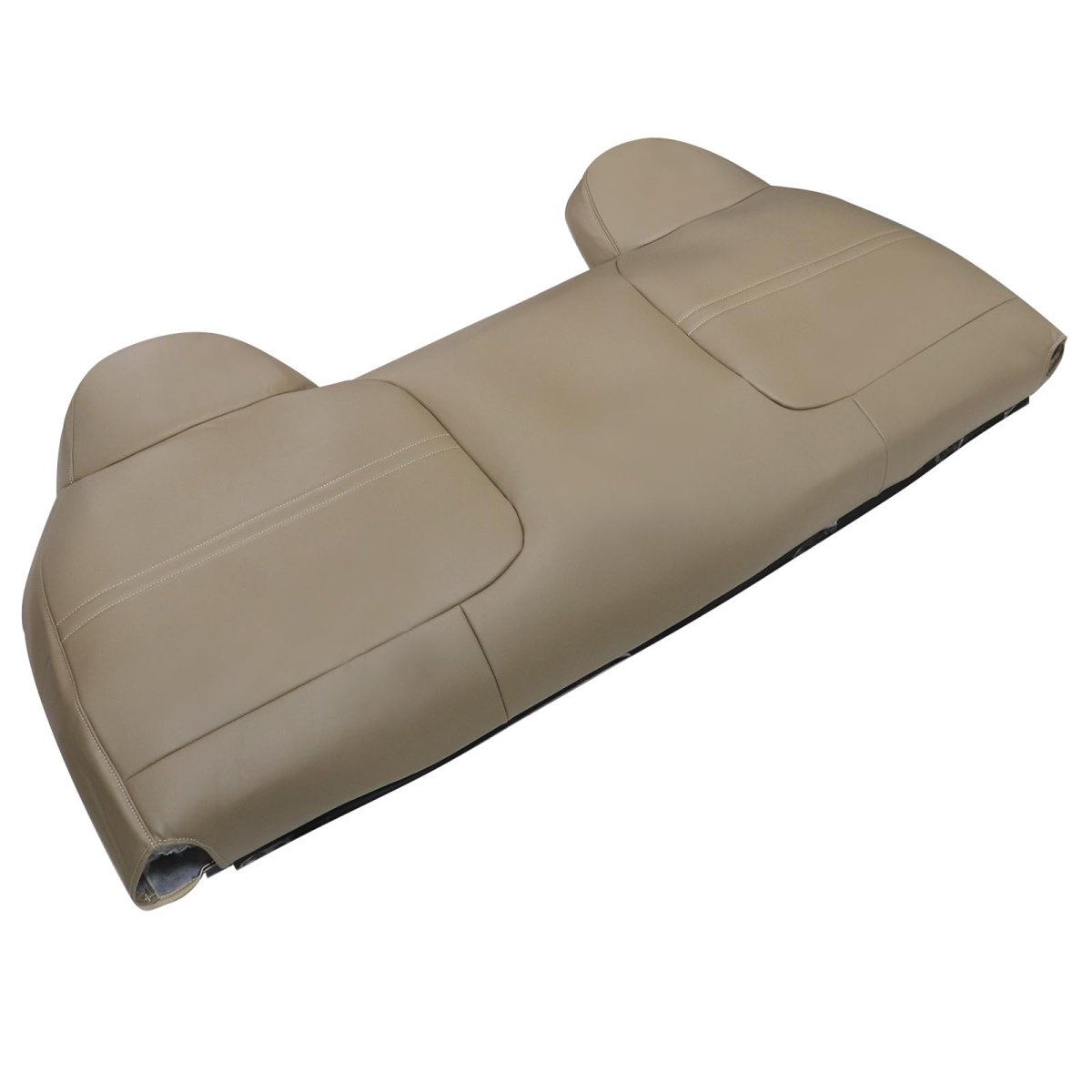 Secos Front Full Bench Top Replacement Leather Seat Cover Tan For Ford F250 F350 F450 F550 1999 2000 2001 2002