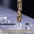 Uxcell 6pcs Jobber Drill Bits 1mm 0 039 Black Nitride Gold Titanium Coated M2 High Speed Steel Hss Twist For Stainless Aluminum