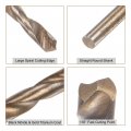 Uxcell 6pcs Jobber Drill Bits 1mm 0 039 Black Nitride Gold Titanium Coated M2 High Speed Steel Hss Twist For Stainless Aluminum