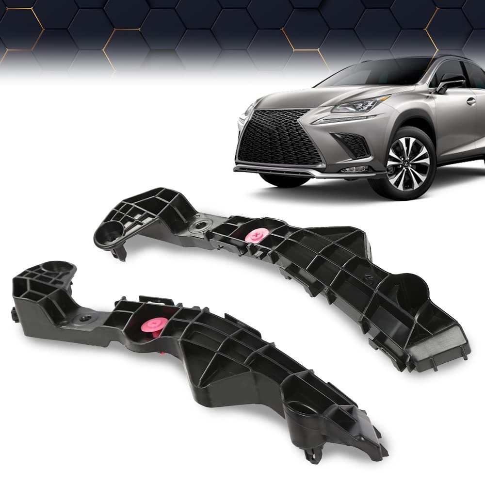 Bumper Retainer For 2015 2016 2017 2018 Nx300h 2 Pcs Front Left And Right Black Abs Plastic Replacement Part 5253578010