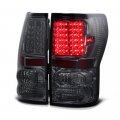 Chrome Smoke Led Tail Light Housing Lamp Assembly For 2007-2013 Toyota Tundra Driver And Passenger Side Replacement Pair 