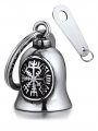 Bandmax Lucky Guardian Bells For Motorcycles Stainless Steel Viking Compass Vegvisir Motorcycle Keychain Bell Key Tag Norse 