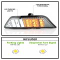 Acanii For 2015-2017 Ford Mustang Smoked Lens Led Bumper Parking Lamps Sequential Signal Lights Assembly Left Right