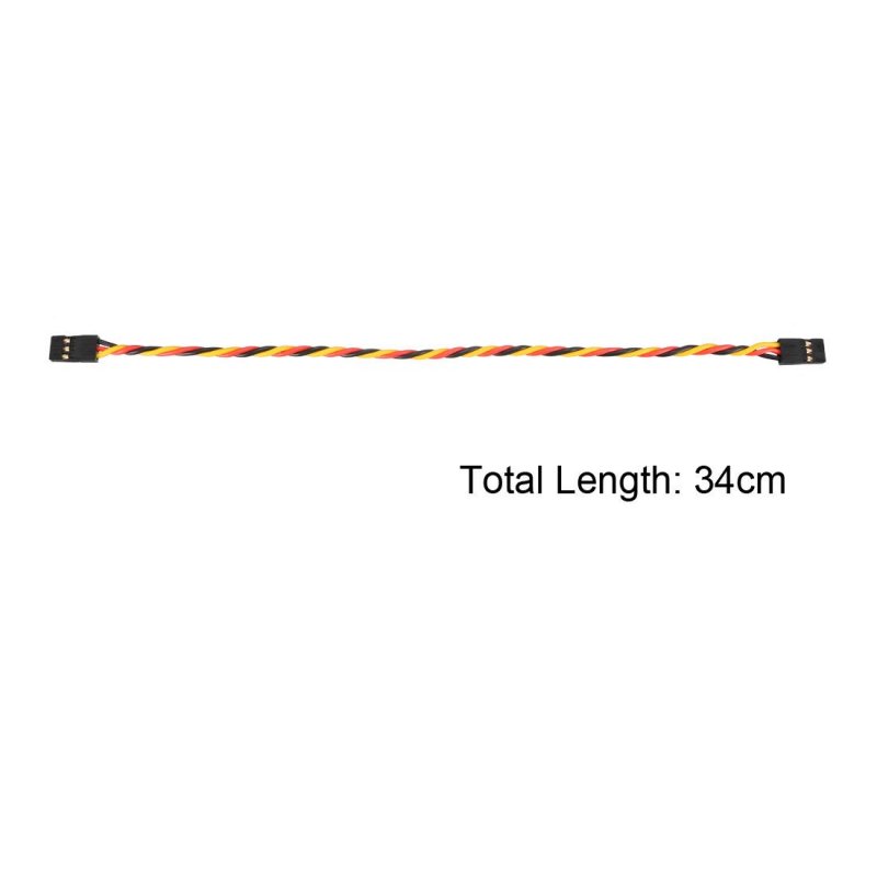 5pcs 34cm 3-pin Male To Lead Twisted Servo Extension Cable Cord Connectors 22awg 60-cores Wire For Rc Futaba Jr