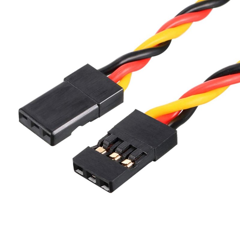 5pcs 34cm 3-pin Male To Lead Twisted Servo Extension Cable Cord Connectors 22awg 60-cores Wire For Rc Futaba Jr
