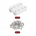 Uxcell 10pcs Flat Straight Brackets 55x5mm Iron Brace Plate For Wood Furniture Mending Repairing White