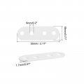 Uxcell 10pcs Flat Straight Brackets 55x5mm Iron Brace Plate For Wood Furniture Mending Repairing White