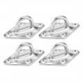 316 Stainless Steel 6mm Thick Ring Sail Shade Diamond Pad Eye Boat Rigging 4pcs 